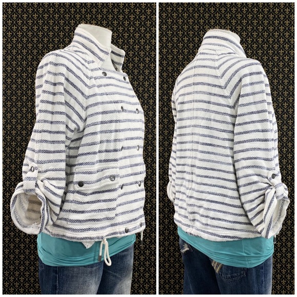 Anthro “Striped Sweater Jacket” by Dolan - Picture 2 of 16